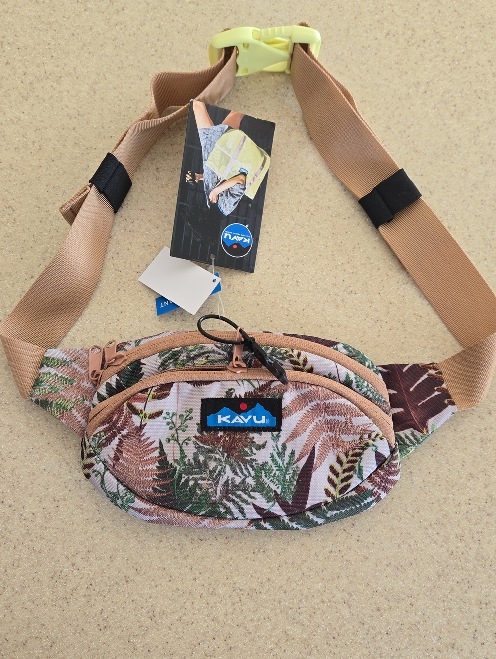 KAVU Spectator Ferns Print Waist Pack NWT